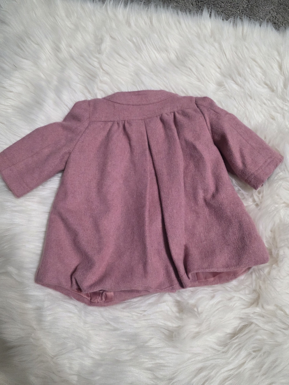 Edgehill Collection Mauve Pink Double-Breasted Pea Coat for Girls - Picture 2 of 3